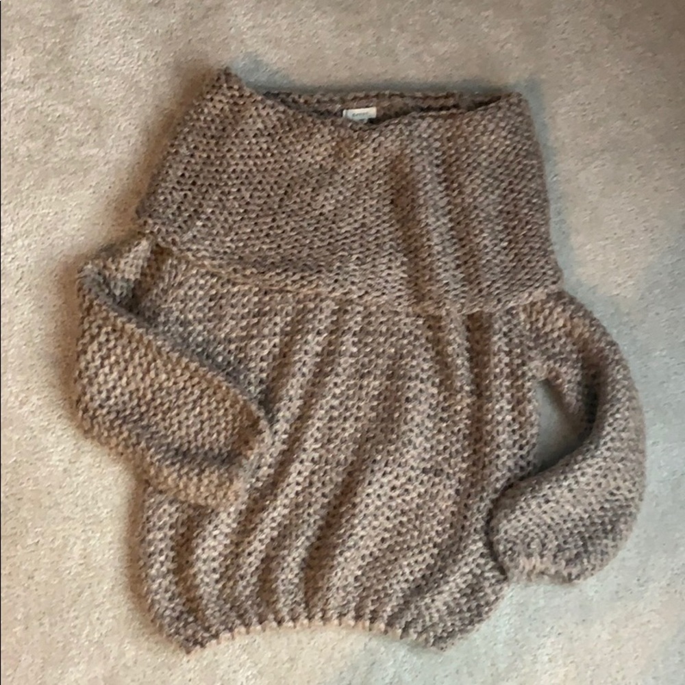 Knit off the shoulder sweater